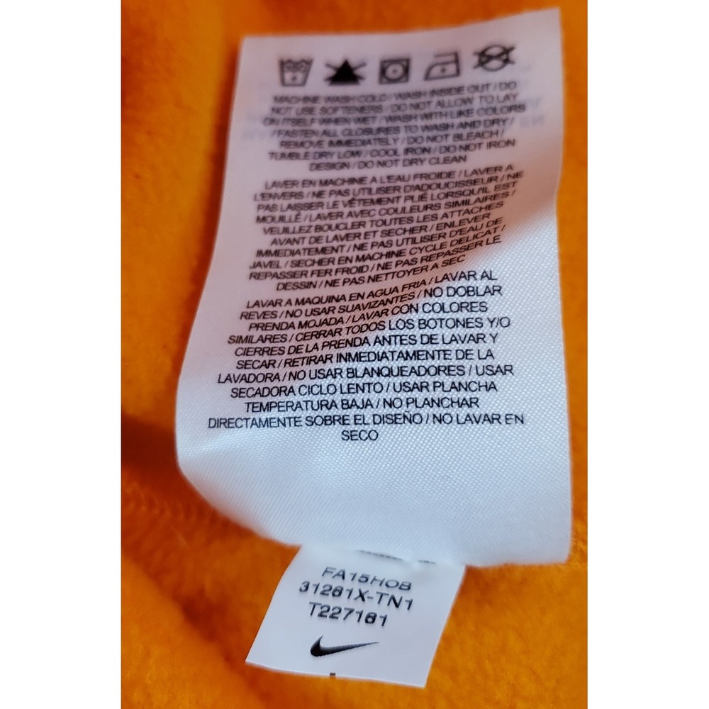 Nike Tennessee Volunteers Hoodie Sweatshirt Full Zip XL Therma-Fit Orange&White - Picture 11 of 12